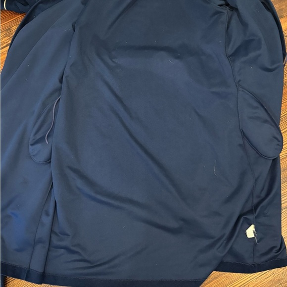 Vanity Fair Velour Robe Vintage Size Large Long Housecoat Front USA Blue - Picture 7 of 7